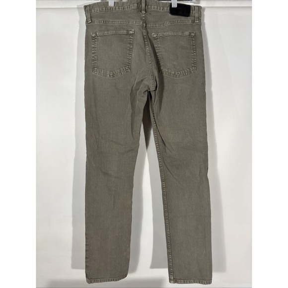 Eddie Bauer Jeans 33x32 Tan/Brown Slim Fit Stretch Cotton Canvas WorkWear Preppy - Picture 4 of 13